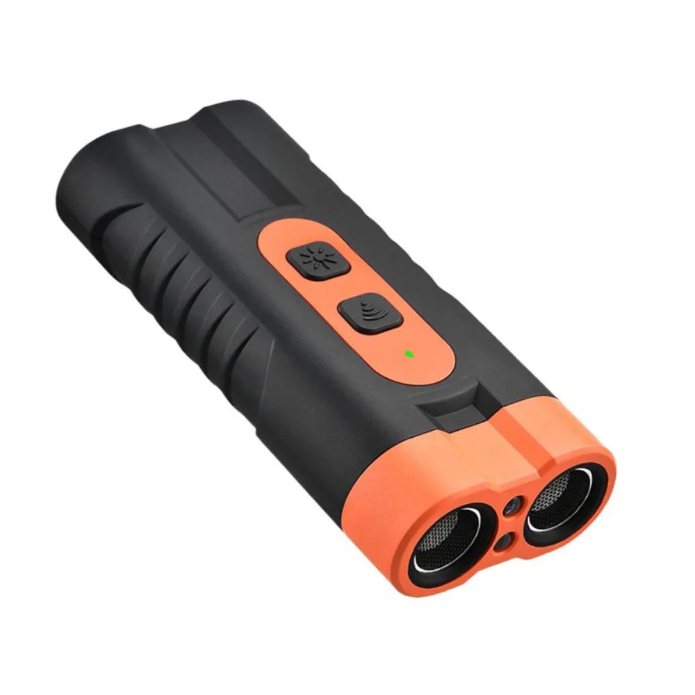 Rechargeable Ultrasonic Dog Repeller with LED Flashlight - Effective Anti-Barking Training Device for Your Pet