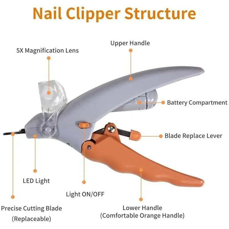 Illuminate Your Pet's Grooming Routine with the Professional LED Pet Nail Clipper Scissors for Cats and Dogs