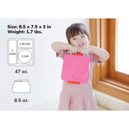 Stylish Insulated Lunch Box for Kids - Leak Proof Thermos Food Jar with 3 Compartments and Two Temperature Zones