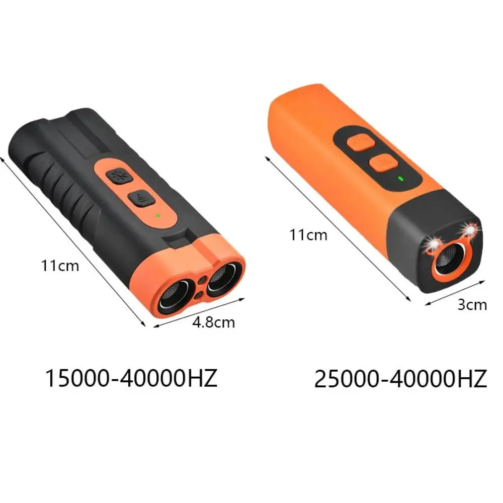 Rechargeable Ultrasonic Dog Repeller with LED Flashlight - Effective Anti-Barking Training Device for Your Pet